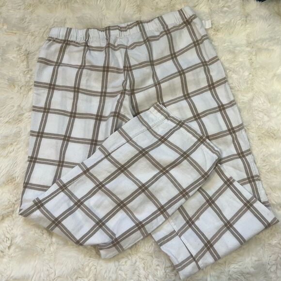 J. Crew Beige and White Striped PJ Pants Sz small - Picture 2 of 7